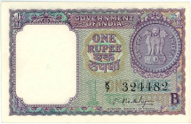 India 1 Rupee 1963

P# 76c, N# 202544; # K/7 324482 B; UNC with pinhole