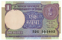 India 1 Rupee 1990

P# 78Ae, N# 202541; # 52G 502402; UNC