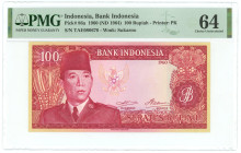 Indonesia 100 Rupiah 1960 PMG 64 Choice Uncirculated

P# 86a, N# 230612; # TAE080676