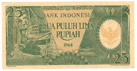 Indonesia 25 Rupiah 1964

P# 95, N# 215722; # EAC 057614; UNC