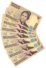 Indonesia 100 - 500 Rupiah 1982 - 1984

P# 121, 122a, UNC