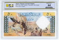 Algeria 50 Dinars 1964 PCGS 64 Choice Uncirculated

P# 124a, N# 241847; # D.622 662; UNC