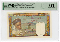 Algeria 100 Francs 1942 - 1945 PMG 64 Choice Uncirculated

P# 88, N# 259079; # U.1988 468; UNC