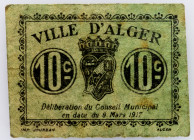 Algeria Algier 10 Centimes 1917

VF