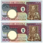 Angola 2 x 100 Escudos 1973

P# 106, N# 205502; XF-AUNC