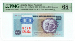 Angola 1000 Kwanzas 1987 PMG 68 EPQ Superb Gem Unc

P# 124, N# 247751; # FL0366183