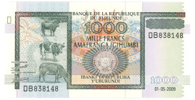 Burundi 1000 Francs 2009

P# 46, N# 213234; # DB 838148; UNC