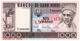 Cabo Verde 1000 Escudos 1977 Specimen

P# 56s, N# 230583; # A / 1 000000; UNC