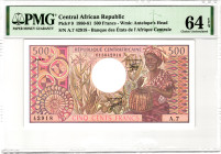 Central African Republic 500 Francs 1980 - 1981 PMG 64 EPQ Choice Unc

P# 9, N# 257765; # A 7 42918