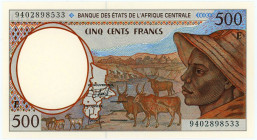 Central African States Cameroon 500 Francs 1994 (ND)

P# 201Eb, N# 205010; # 9402898533; UNC