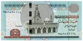 Egypt 5 Pounds 2015 - 2022 (ND)

P# 72, N# 205827; # 31 9895654; UNC