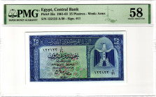 Egypt 25 Piastres 1961 - 1963 PMG 58 Choice About Unc

P# 35a, N# 208373; # A/30 122123