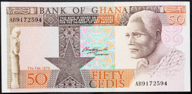 Ghana 50 Cedis 1979

P# 22a, N# 206610; # AB172594; UNC