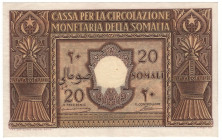 Italian Somaliland 20 Somali 1950

P# 14a, N# 285526; # A031 046789; UNC-