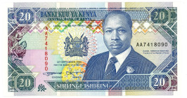 Kenya 20 Shillings 1993

P# 31a, N# 202189; # AA 7418090; UNC