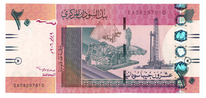 Sudan 20 Pounds 2006

P# 68a, N# 214929; # EA 08297810; UNC