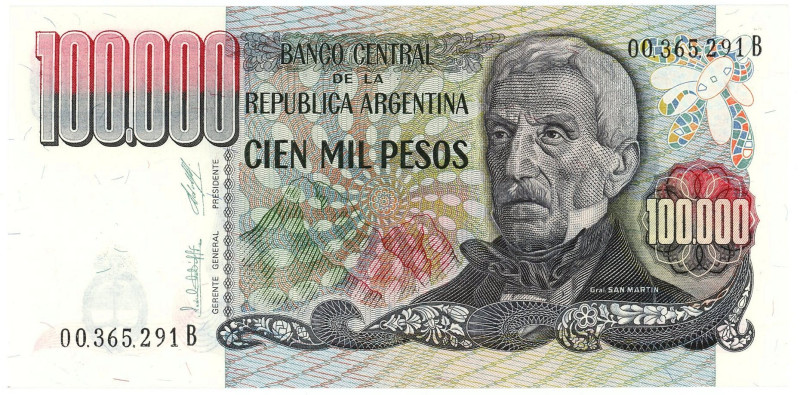 Argentina 100000 Pesos 1979 - 1983 (ND)

P# 308a, N# 214369; 00365291 B; UNC