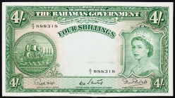 Bahamas 4 Shillings 1936 (ND)

P# 9e, N# 232654; # A/3 888318; XF