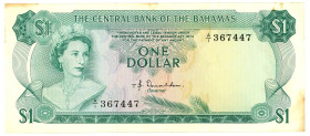 Bahamas 1 Dollars 1974

P# 35a, N# 205644; # A / 1 367447; XF