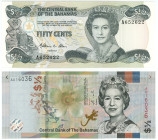Bahamas 2 x 50 Cents 1984 - 2019

P# 42a, 77A, AUNC-UNC