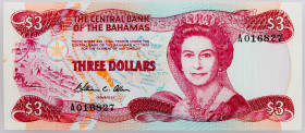 Bahamas 3 Dollars 1974 (1984) (ND)

P# 44a, N# 212768; # A016827; AUNC