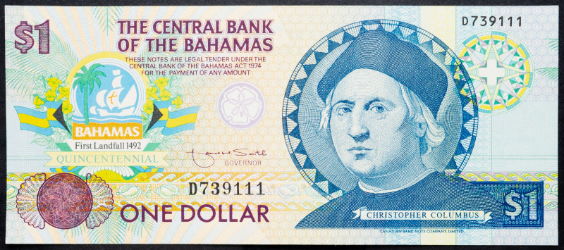 Bahamas 1 Dollar 1992

P# 50a, N# 214146; # D739111; Christopher Columbus; UNC