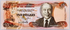 Bahamas 5 Dollars 2001

P# 63b, N# 224917; # X613545; UNC