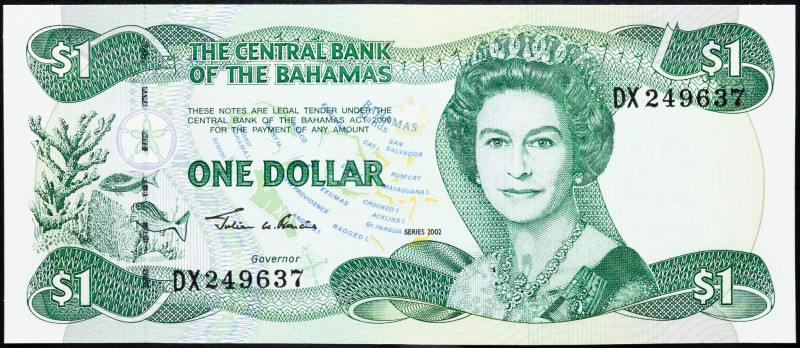 Bahamas 1 Dollar 2002

P# 70, N# 229031; # DX249637; UNC