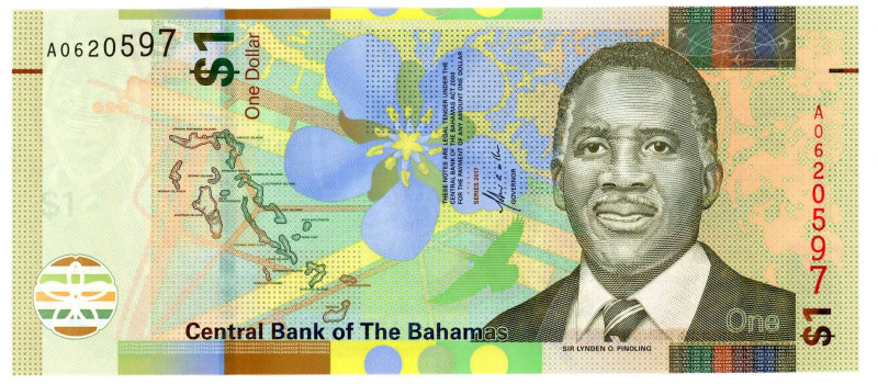 Bahamas 1 Dollar 2017

P# 77a, N# 204945; # A 0620597; UNC