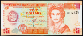 Belize 5 Dollars 1996

P# 58, N# 224920; # BB812125; AUNC