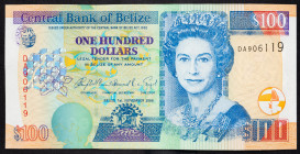 Belize 100 Dollars 2006

P# 71b, N# 240548; # DA906119; XF-