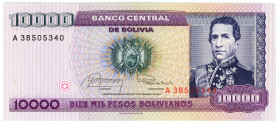 Bolivia 10 000 Pesos Bolivianos 1984

P# 169a, N# 203953; # A 38505340; UNC