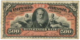 Brazil 500 Reis 1880 (ND)

P# A243a, N# 221124; # 2A 33316 41A; VF