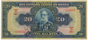 Brazil 20000 Reis 1936 (ND)

P# 48c, N# 202581; # 16A 028654 399A; VF