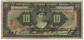 Brazil 10000 Reis 1927 (ND)

P# 103a, N# 219178; # 1A 029482 10A; F
