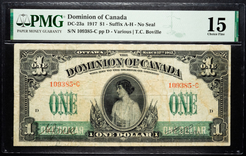 Canada 1 Dollar 1917 PMG 15 Choice Fine

P# 32, N# 206690; # 109385-C