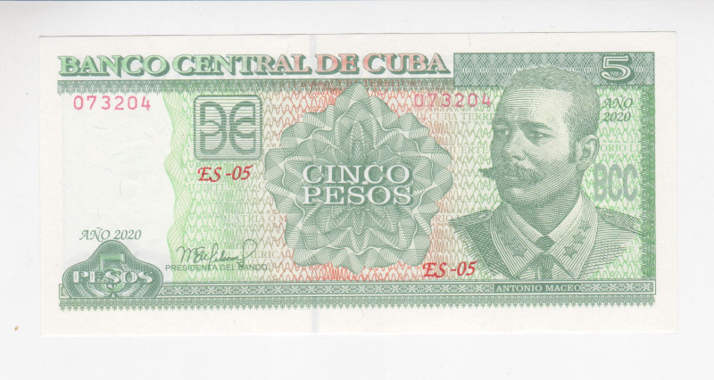 Cuba 5 Pesos 2020

P# 116, N# 205103; # ES-05 073204; UNC