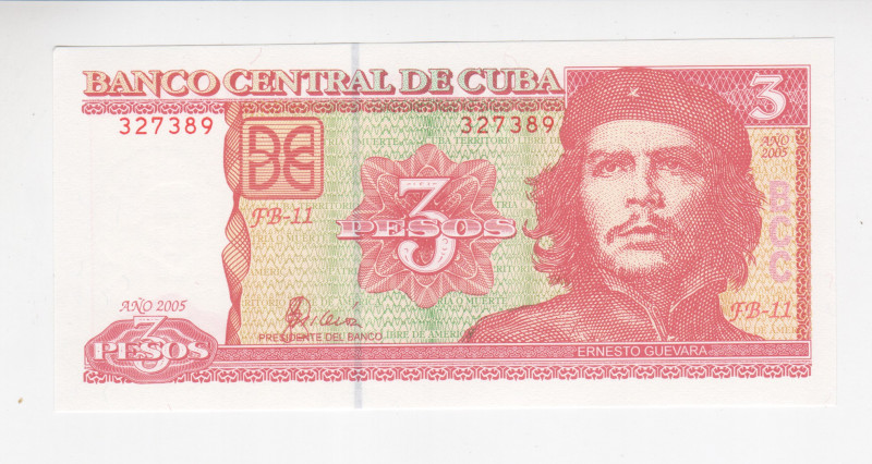 Cuba 3 Pesos 2005

P# 127b, N# 205114; # FB-11 327389; UNC