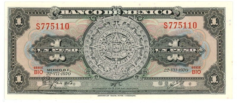 Mexico 1 Peso 1970

P# 59l, N# 204355; # BIO S775110; UNC