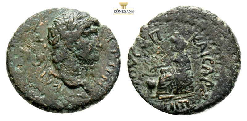 CILICIA. Anazarbus. Nero, 54-68 AD. AE (3,6 g; 18,1 mm) 
Obv. KAICAP NEPΩN. Laur...