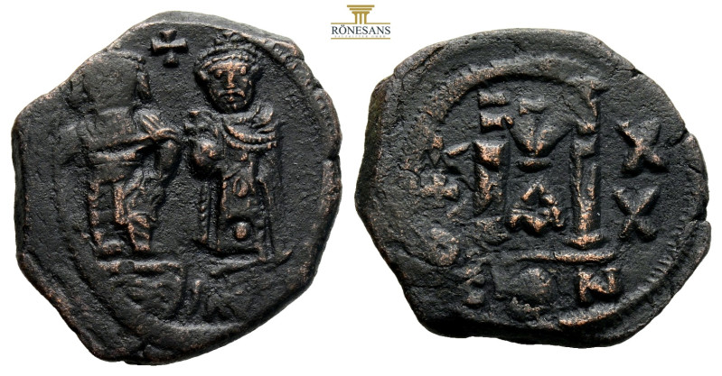 BYZANTINE. Heraclius with Heraclius Constantine, 610-641 AD. Constantinople mint...