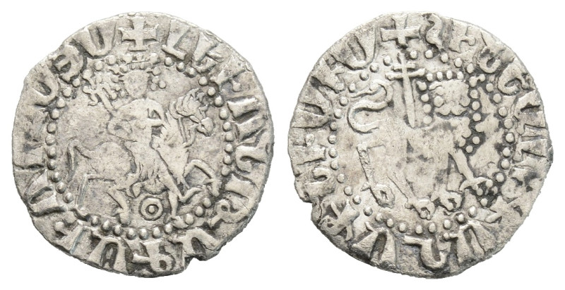 ARMENIA, Cilician Armenia. Royal. Levon II , 1270-1289. Tram (Silver, 21,3 mm, 2...