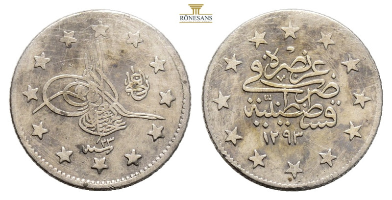 OTTOMAN EMPIRE. Silver coin (2,27 g; 18,3 mm) Near very fine