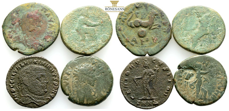 Ancient Bronze Coins, 4 Pieces, Sold As Seen, No Returns.