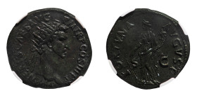 Roman Imperial Coins
Nerva (96-98 AD) - Dupondius 97 AD NGC AU Strike 5/5 Surface 3/5 - Mint: Rome - Obverse: Radiate head right - Reverse: Fortuna s...