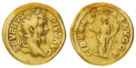 Roman Imperial Coins
Septimius Severus (193-211 AD) - Aureus 205 AD - Mint: Rome - Obverse: Laureate head right - Reverse: Liberalitas standing left,...