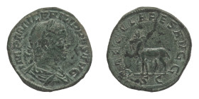 Roman Imperial Coins
Philip II (247-249 AD) - Sestertius circa 248 AD - Mint: Rome - Obverse: Laureate, draped and cuirassed bust right - Reverse: Go...