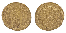 British Coins
Anglo-Gallic Coinage - Edward the Black Prince, Prince of Aquitaine (1362-1372) - Gold Pavillon, second issue - Mint: Bordeaux (rosette...