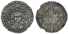 British Coins
Henry VI (1422-1461) - Groat, rosette-mascle issue (1430-1431) NGC AU 55 - Mint: Calais - Obverse: Crowned facing bust in tressure of a...