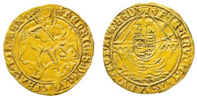 British Coins
Henry VIII (1509-1547) - Gold Angel, second coinage, mintmark Lis (1526-1544) - Mint: Tower Mint - Obverse: St. Michael spearing dragon...